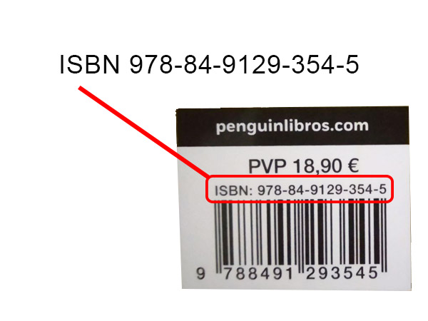 ISBN en la contraportada de un libro