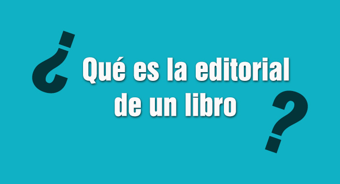 Que es la editorial de un libro