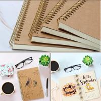 Pack de 3 libretas cubierta Kraft interior liso