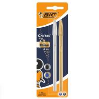 BIC plateado y dorado