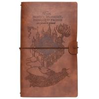 Cuaderno de cuero Harry Potter mapa del merodeador