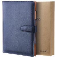 Cuaderno rellenable de piel azul