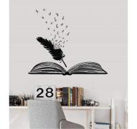 Sticker pluma y libro