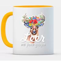 Taza para lectoras con asa de color